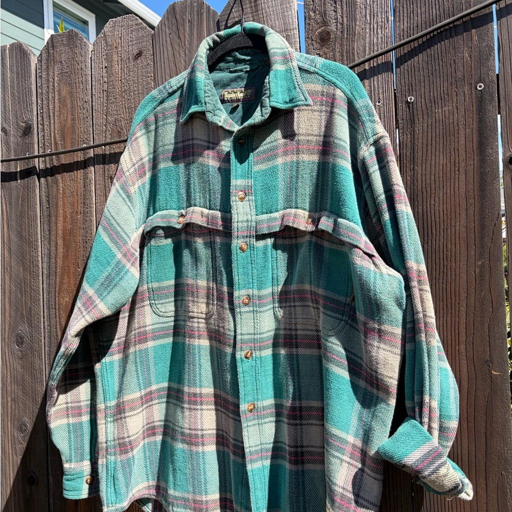 Heavy Flannel Button-Up Shirt Jacket